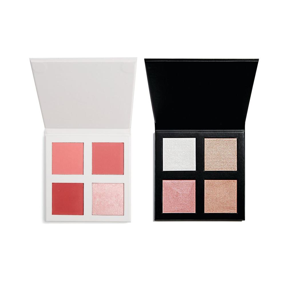 Revolution Pro 4K Pink Blush & Rose Gold Highlighter Palette Combo - HOK Makeup