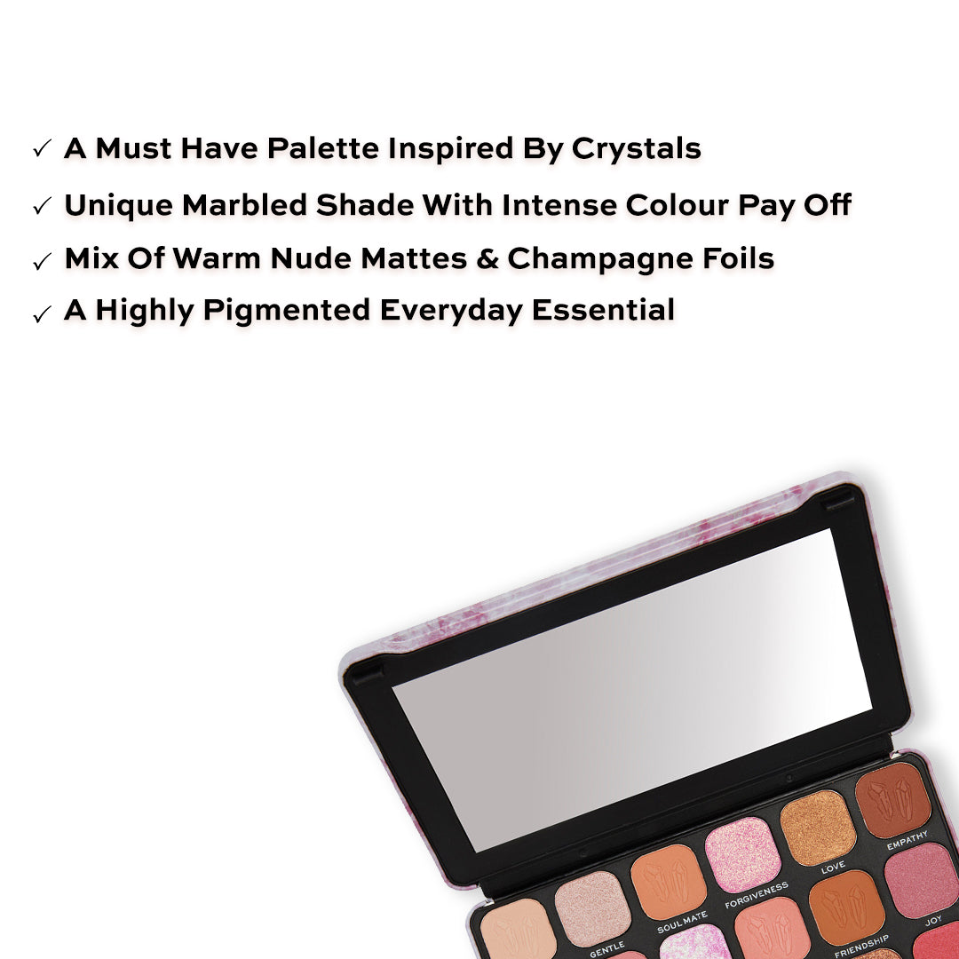 Makeup Revolution Crystal Aura Forever Flawless Shadow Palette Rose Quartz