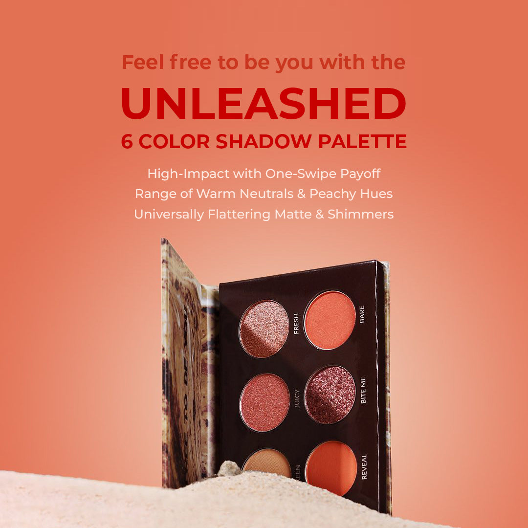Bh Cosmetics Unleashed - 6 Color Shadow Palette - Peach Emoji