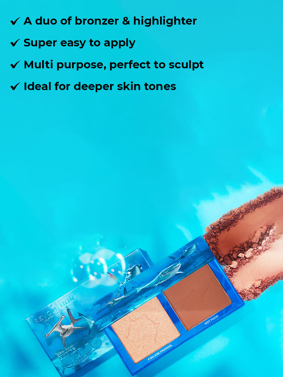 Makeup Revolution Disney Pixar's Finding Nemo Face Palette HOK Makeup