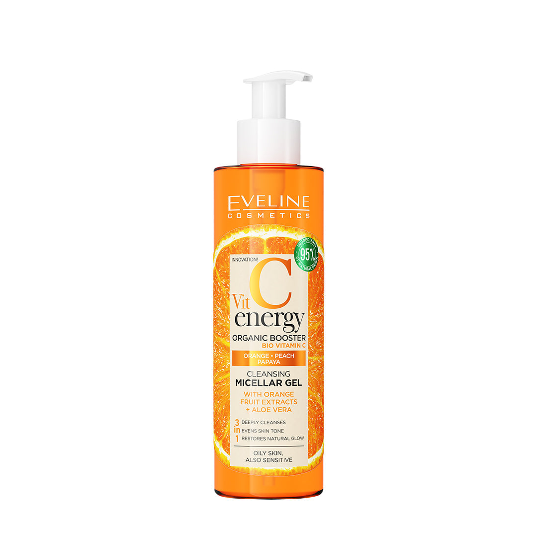 Eveline Vit C Cleansing Micellar Gel Energy Booster 3In1 HOK Makeup