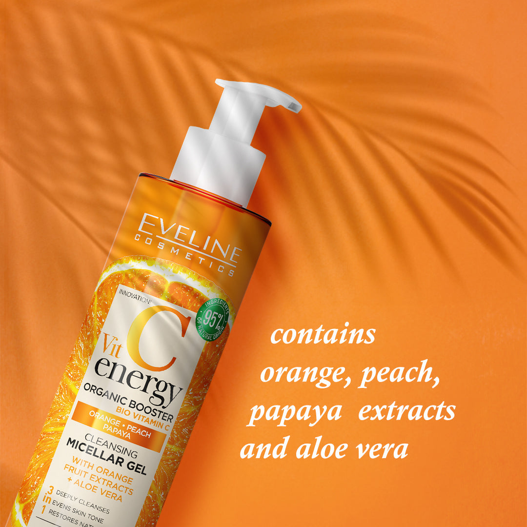 Eveline Vit C Cleansing Micellar Gel Energy Booster 3In1 HOK Makeup