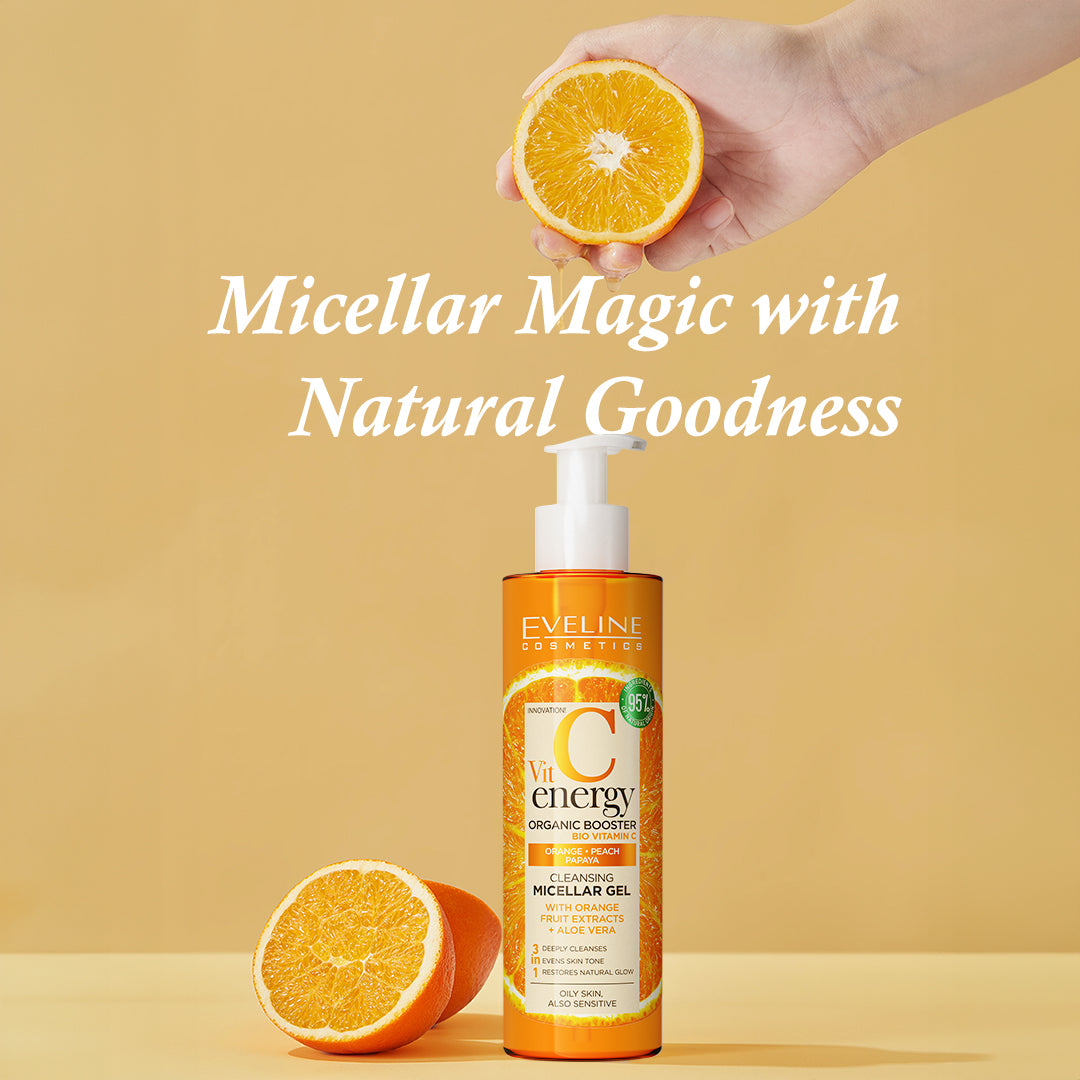Eveline Vit C Cleansing Micellar Gel Energy Booster 3In1 HOK Makeup