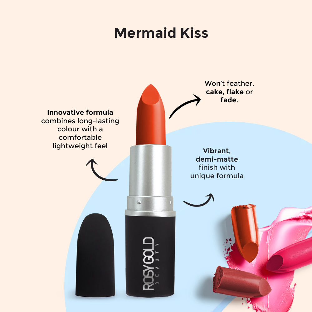 Rosy Gold Mermaid Kiss Matte Lipstick
