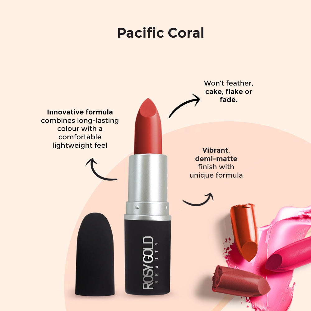 Rosy Gold Pacific Coral Matte Lipstick