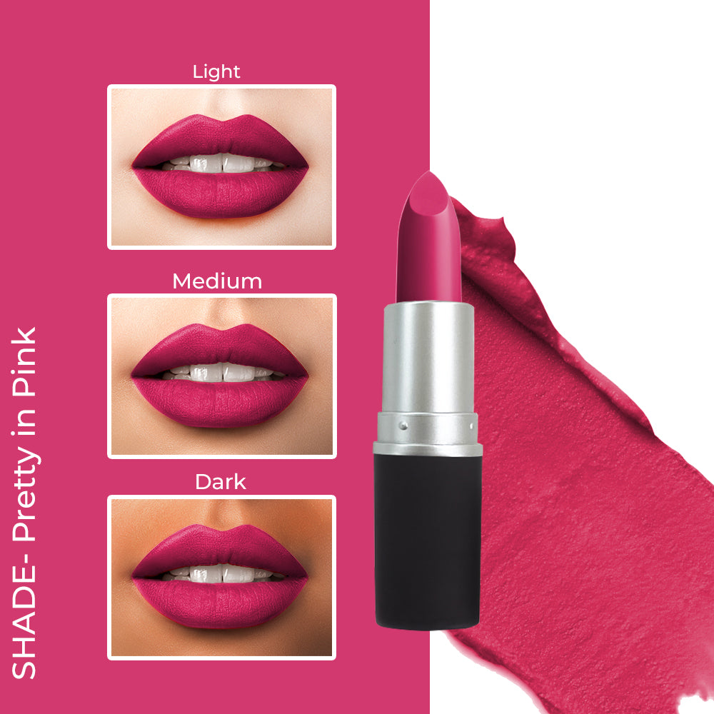 Rosy Gold Pretty Pink Matte Lipstick