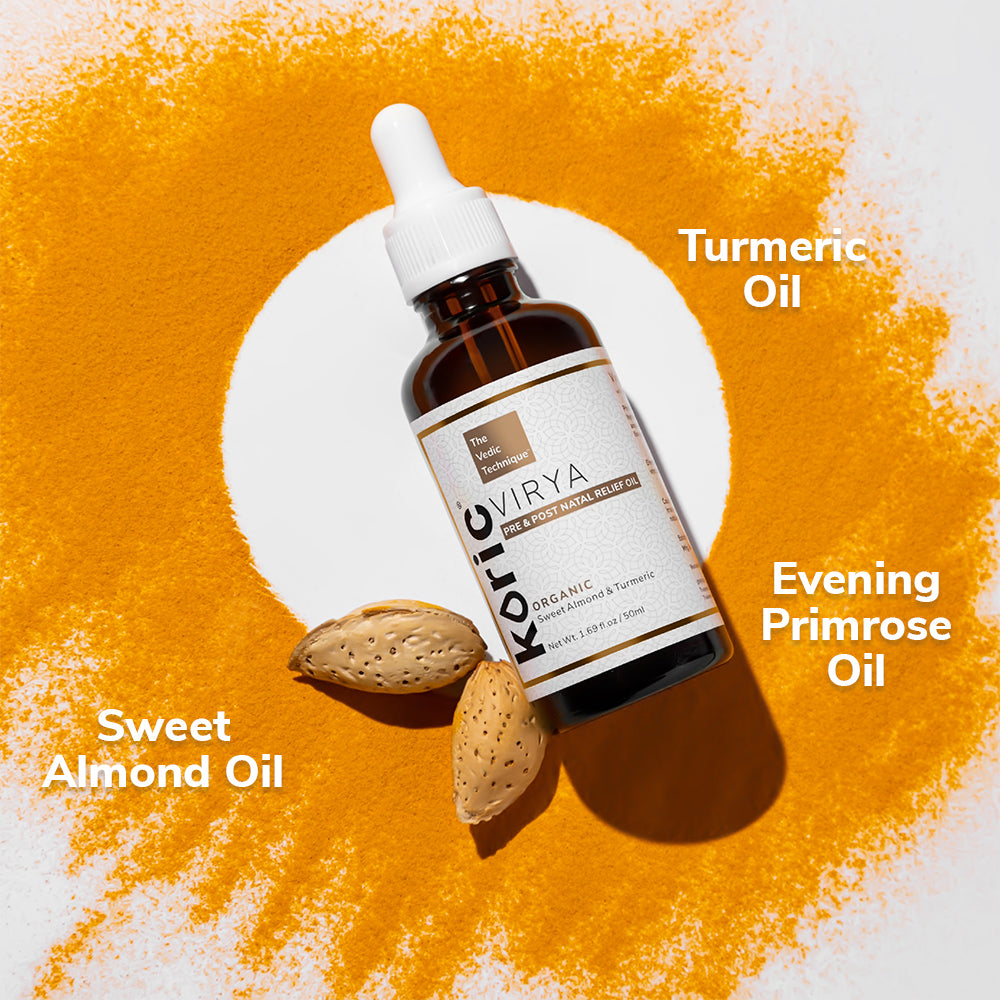 Koric Virya, Pre & Post Natal Relief Oil with Organic Sweet Almond & Turmeric