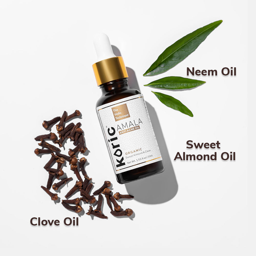 Koric Amala, Anti Acne Oil with organic Sweet Almond and Clove