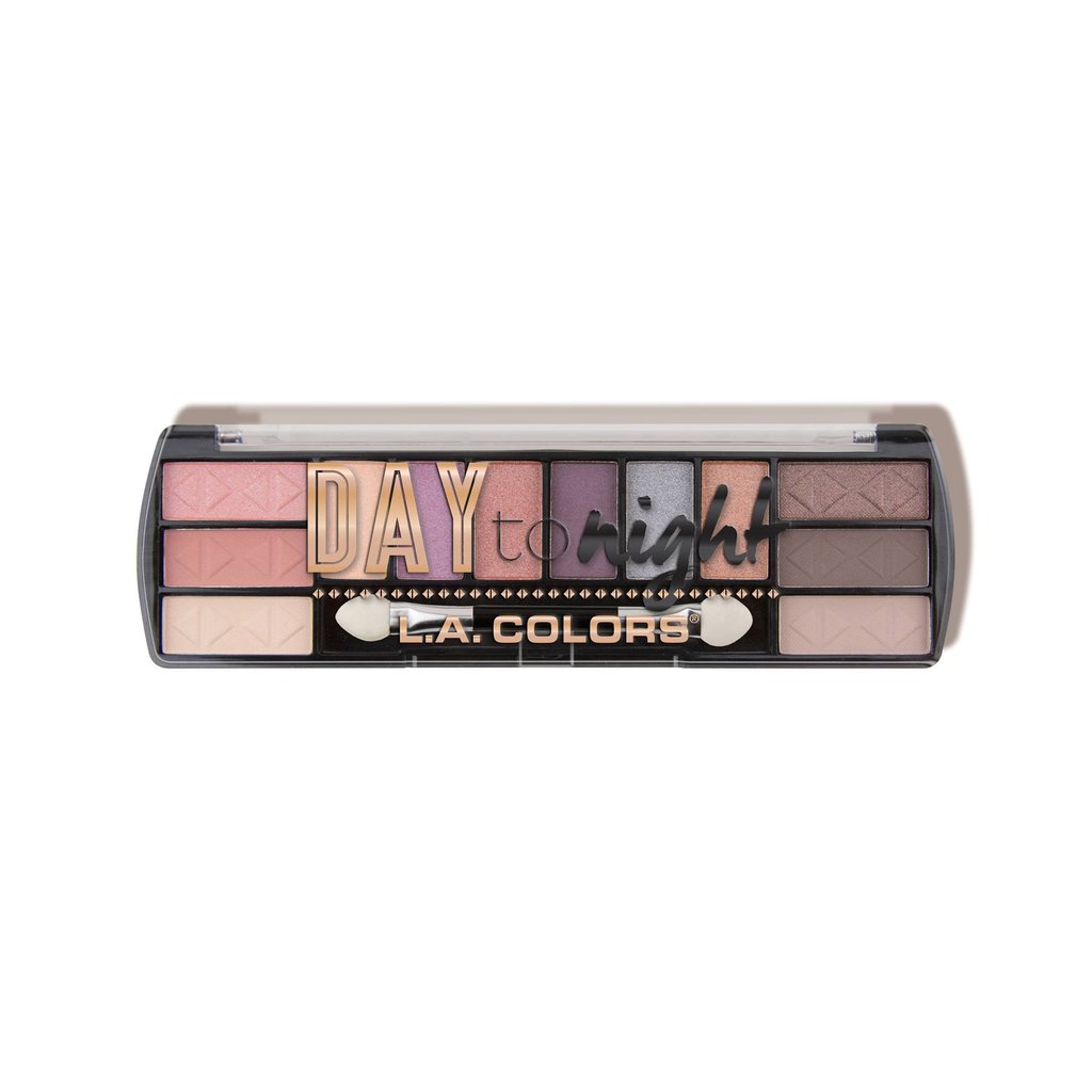 L.A. Colors Day to Night 12 Color Eyeshadow - Dawn - HOK Makeup