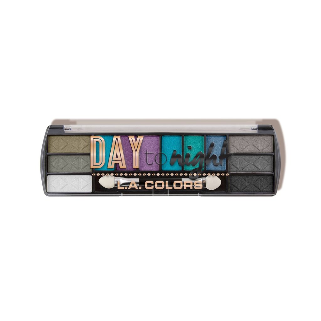 L.A. Colors Day to Night 12 Color Eyeshadow - After Dark - HOK Makeup