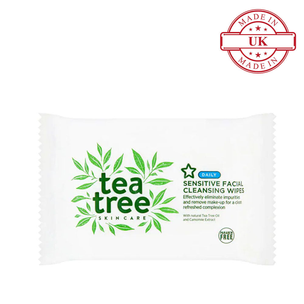Superdrug Tea Tree Sensitive Facial Cleansing Wipes