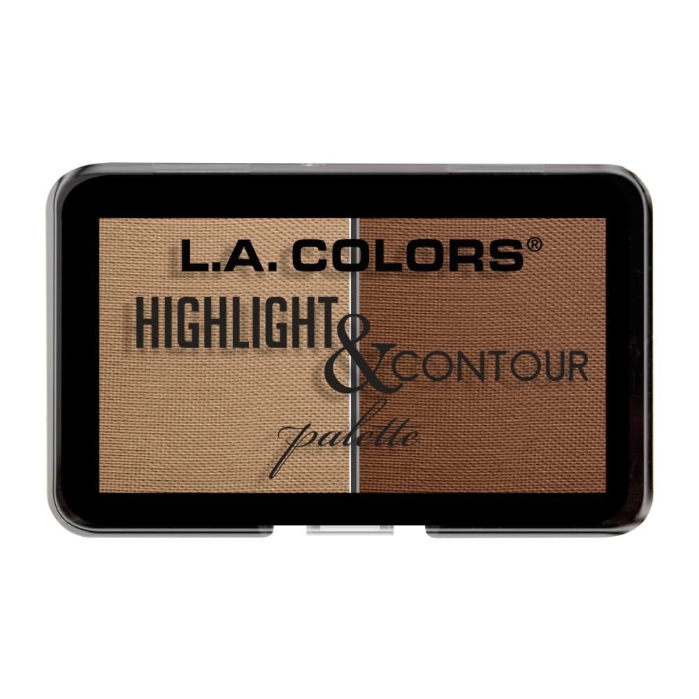 L.A. Colors Highlight & Contour Palette - Medium to Tan